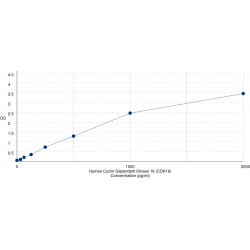 Graph showing standard OD data for Human Cyclin Dependent Kinase 16 (CDK16) 
