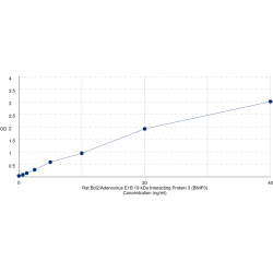 Graph showing standard OD data for Rat Bcl2/Adenovirus E1B 19 kDa Interacting Protein 3 (BNIP3) 