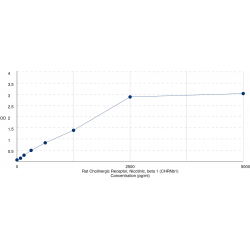 Graph showing standard OD data for Rat Cholinergic Receptor, Nicotinic, beta 1 (CHRNb1) 