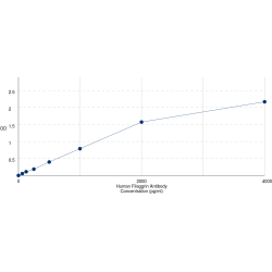 Graph showing standard OD data for Human Anti-Filaggrin Antibody (AFA) 