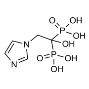 Chemical structure of Zoledronic acid.