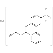 Chemical structure of Norfluoxetine HCl.