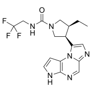 Chemical strucutre of Upadacitinib.