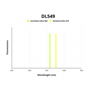 Fluorescence emission spectra of DL 549.