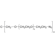 Chemical structure of 4-Arm PEG-N3.