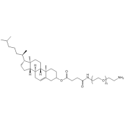 Chemical structure of Cholesterol-PEG-NH2.