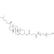 Chemical structure of Cholesterol-PEG-SH.