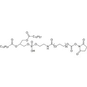 Chemical structure of DMPE-PEG-NHS.