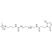 Chemical structure of Silane-PEG-Mal.