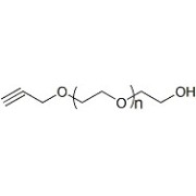 Chemical structure of Alkyne-PEG-OH.