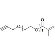 Chemical structure of Alkyne-PEG-Methacrylate.