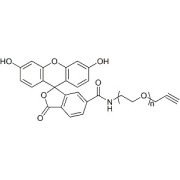 Chemical structure of FITC-PEG-Alkyne.