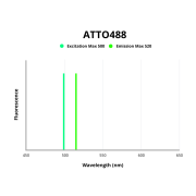 Fluorescence emission spectra of ATTO 488.