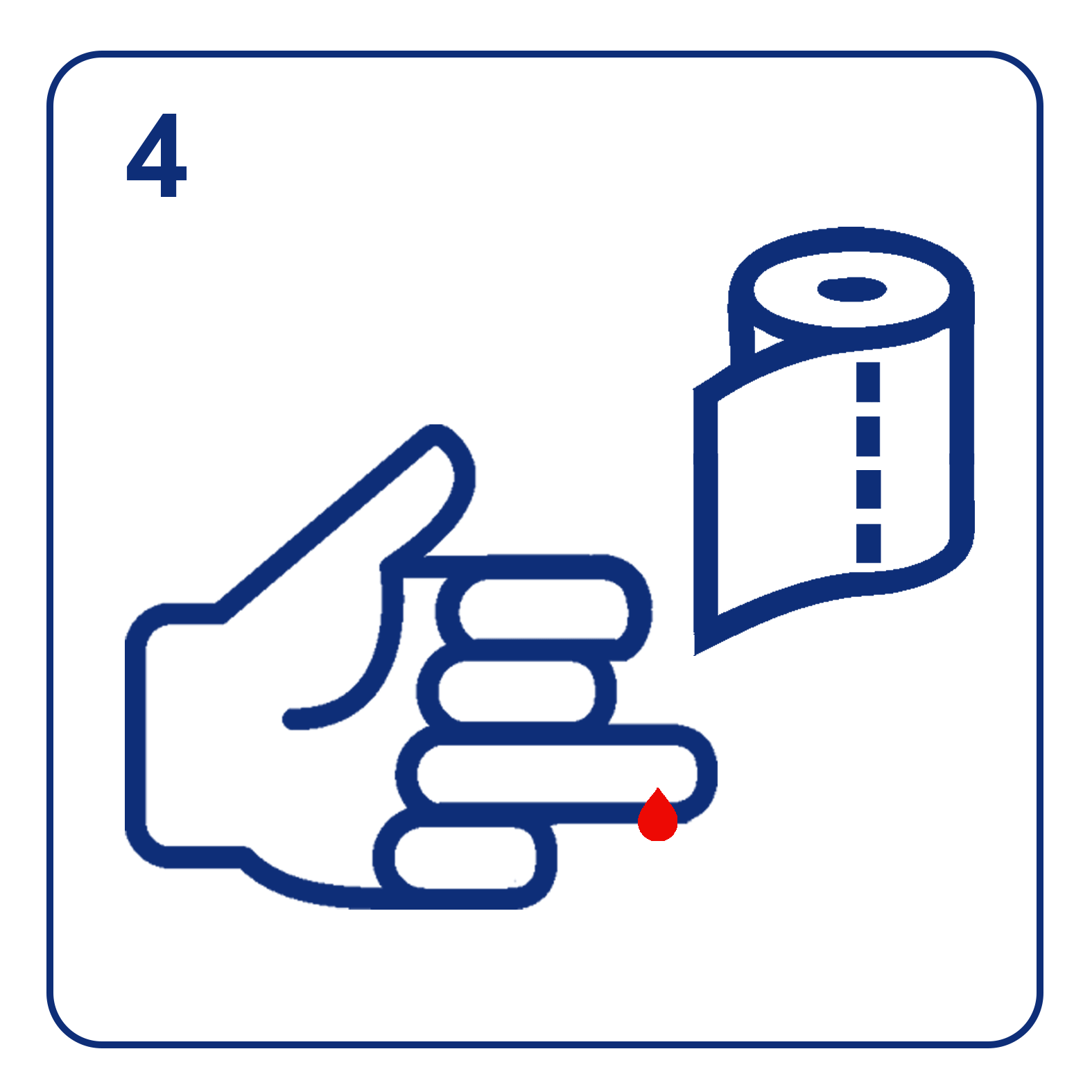 Use a clean paper towel or similar material to wipe off the first drop of blood.